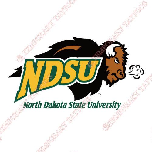 North Dakota State Bison Customize Temporary Tattoos Stickers NO.5606
